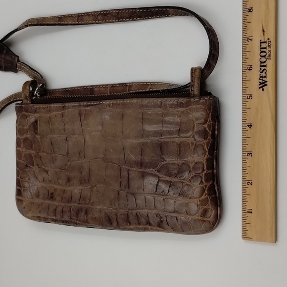Dooney & Bourke Crocodile Embossed Beige Mini Slim Bag Bayou Collection - Picture 11 of 11